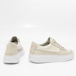 Tênis Couro Premium Camurça Classic Off White Nude