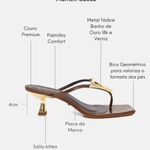 Mule Couro Crystal Salto Baixo Marrom Cacau