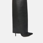 Bota Cano Longo Couro Premium Salto Alto Fino Preto