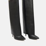 Bota Cano Longo Couro Premium Salto Alto Fino Preto