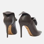 Ankle Boot Couro Premium Salto Alto Fino Marrom Café
