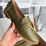 Loafer Couro Texturizado Verde Militar