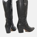 Bota Western Couro Premium Salto Bloco Preto