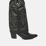 Bota Western Couro Premium Salto Bloco Preto