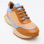 Tênis Couro Premium Sport Glow Caramelo