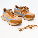 Tênis Couro Premium Sport Glow Caramelo