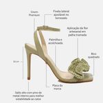 Sandália Couro Premium Tressê Salto Alto Fino Verde Mint
