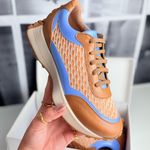 Tênis Couro Premium Sport Glow Caramelo