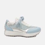Tênis Couro Premium Sport Glow Azul Celeste Crystal