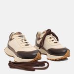 Tênis Couro Premium Sport Glow Café Dark Gold
