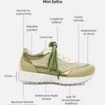 Tênis Couro Premium Sport Glow Verde Mint Safira 