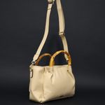 Bolsa Couro Premium Lisa Bamboo Nude