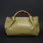 Bolsa Couro Premium Lisa Bamboo Verde Mint