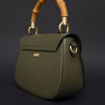 Bolsa Couro Premium Bamboo Verde Militar