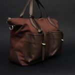 Bolsa Couro Premium Neoprene Casual Fitness Café