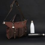 Bolsa Couro Premium Neoprene Casual Fitness Café