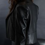 Jaqueta Couro Pelica Slim Preto Nobre Rose