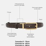 Cinto Couro Double Jamille Marrom Cacau