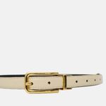 Cinto Couro Double Jamille Preto Off White