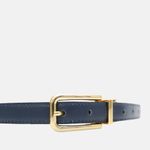 Cinto Couro Double Jamille Caramelo Azul