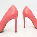 Scarpin Couro Salto Alto Fino Rosa Blush