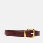 Cinto Couro Double Cintia Vermelho Merlot Nude