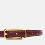 Cinto Couro Double Jamille Vermelho Merlot Nude