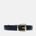 Cinto Couro Double Cintia Preto Off White