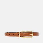 Cinto Couro Double Jamille Caramelo Azul
