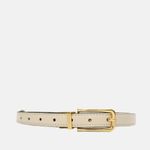 Cinto Couro Double Jamille Preto Off White