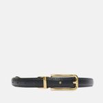 Cinto Couro Double Jamille Preto Off White