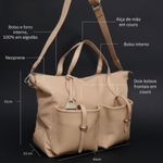 Bolsa Couro Premium Neoprene Casual Fitness Nude