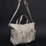 Bolsa Couro Premium Neoprene Casual Fitness Cinza Gelo