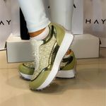 Tênis Couro Premium Sport Glow Verde Mint Safira 