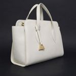 Bolsa Couro Tote Grande Off White
