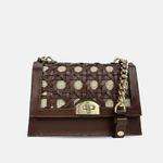 Bolsa Couro Tressê Tiracolo Marrom Cacau