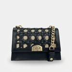 Bolsa Couro Tressê Tiracolo Preto