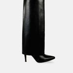 Bota Cano Longo Couro Premium Salto Médio Fino Preto