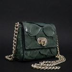 Bolsa Couro Pirarucu Mini Verde