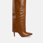 Bota Cano Longo Couro Premium Salto Alto Fino Caramelo