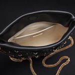 Bolsa Couro Piton Lua Preto
