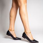 Sapatilha Couro Clássica Preto