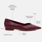 Sapatilha Couro Clássica Vermelho Merlot