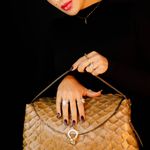 Bolsa Couro Pirarucu Tote Grande Cinza Fendi