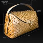 Bolsa Couro Pirarucu Tote Grande Cinza Fendi