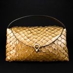 Bolsa Couro Pirarucu Tote Grande Cinza Fendi