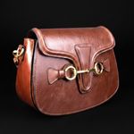 Bolsa Couro Premium Saddle Marrom Claro