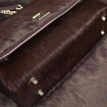 Bolsa Couro Pelo Tiracolo Zhaya Média Marrom  Café