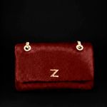 Bolsa Couro Pelo Tiracolo Zhaya Média Vinho