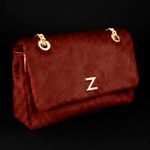 Bolsa Couro Pelo Tiracolo Zhaya Média Vinho
